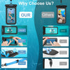 Floating Waterproof Dry Bag Cell Phone Case for iPhone 11 Pro Max, iPhone 11, iPhone 11 Pro, Blue
